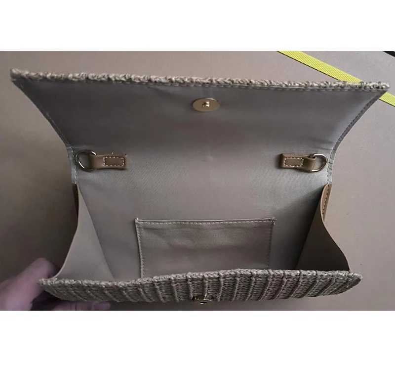 3pcs Clutch Bags Women Straw Weave Multifunctional Holiday Style Flap Cover Long Beach Shoulder Bag Z250618