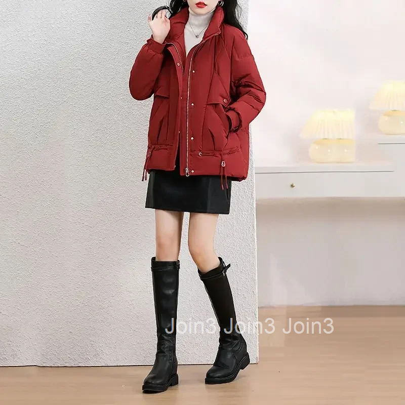 Down Coats for Women Loose Casual Jackets Thick Parkas Woman Outdoor Clothes Luxury Modern Demi-season Cheap 2025 Trend Youthful