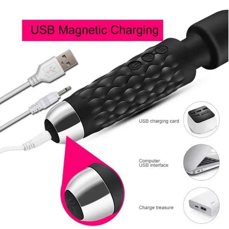 20 Modes Av Stick Vibrator Sex Toys For Women Clitoral Stimulation Massager G Spot Vibrator Masturbators Sexy Toys Adult ProductXJ250618