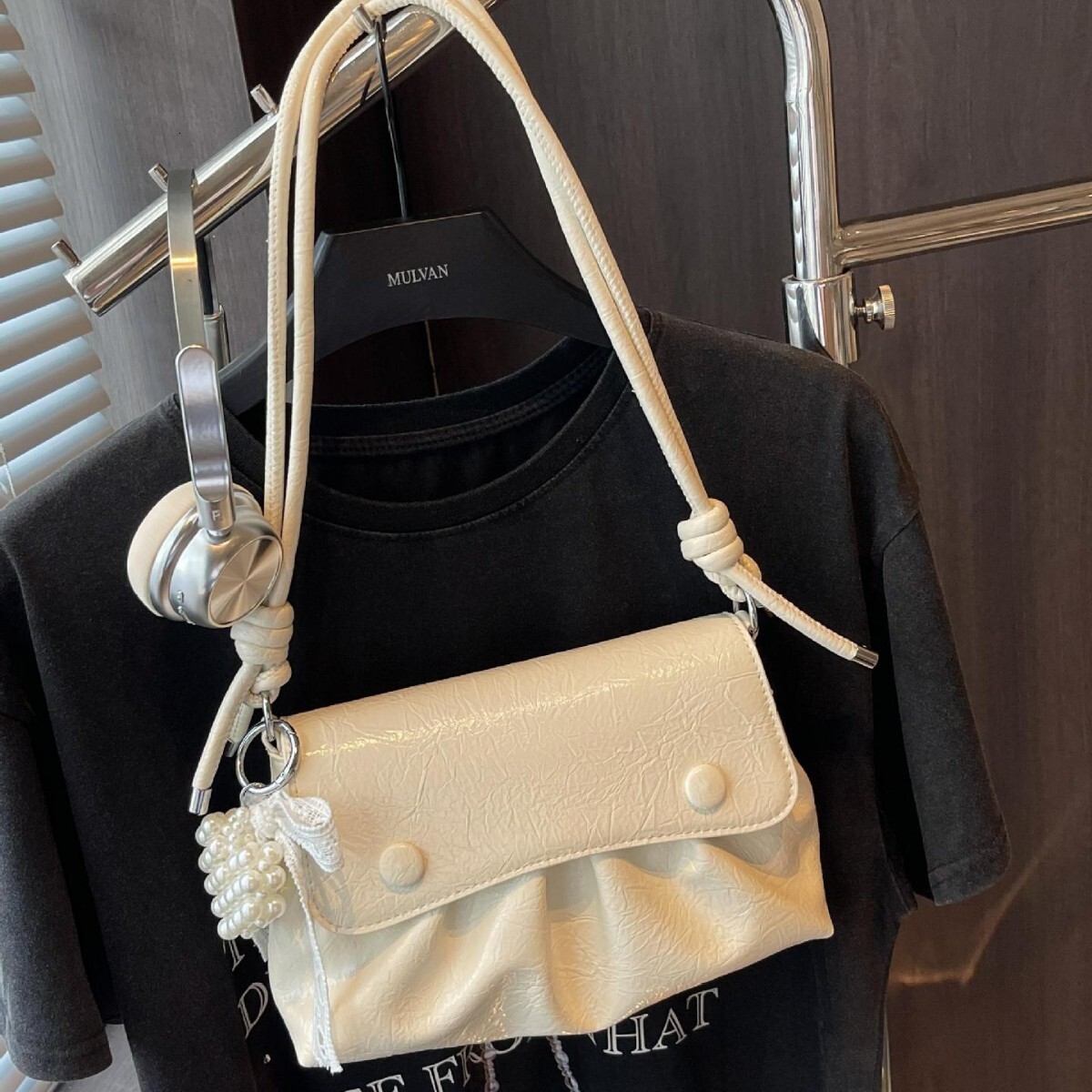 Free shipping designer Summer Trend Wrinkle Hot Style Small Square Bag for Women 2025 New Versatile Stylish Shoulder Bag Niche Fashion Underarm Bag