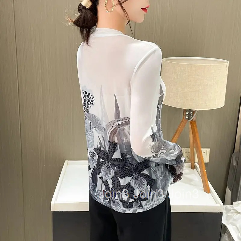 Mesh Clothing 2025 Sexy Woman T-shirt Skinny with Print Top for Women Korea Stylish Luxury High Tshirt Quality One Piece Alt Tee