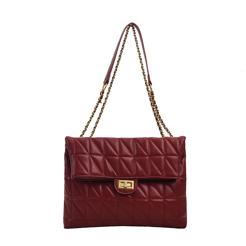 Free shipping designer Large Capacity Quilted Chain Bag for Women 2025 New Versatile Fashion Shoulder Bag High-end Trendy Underarm Bag