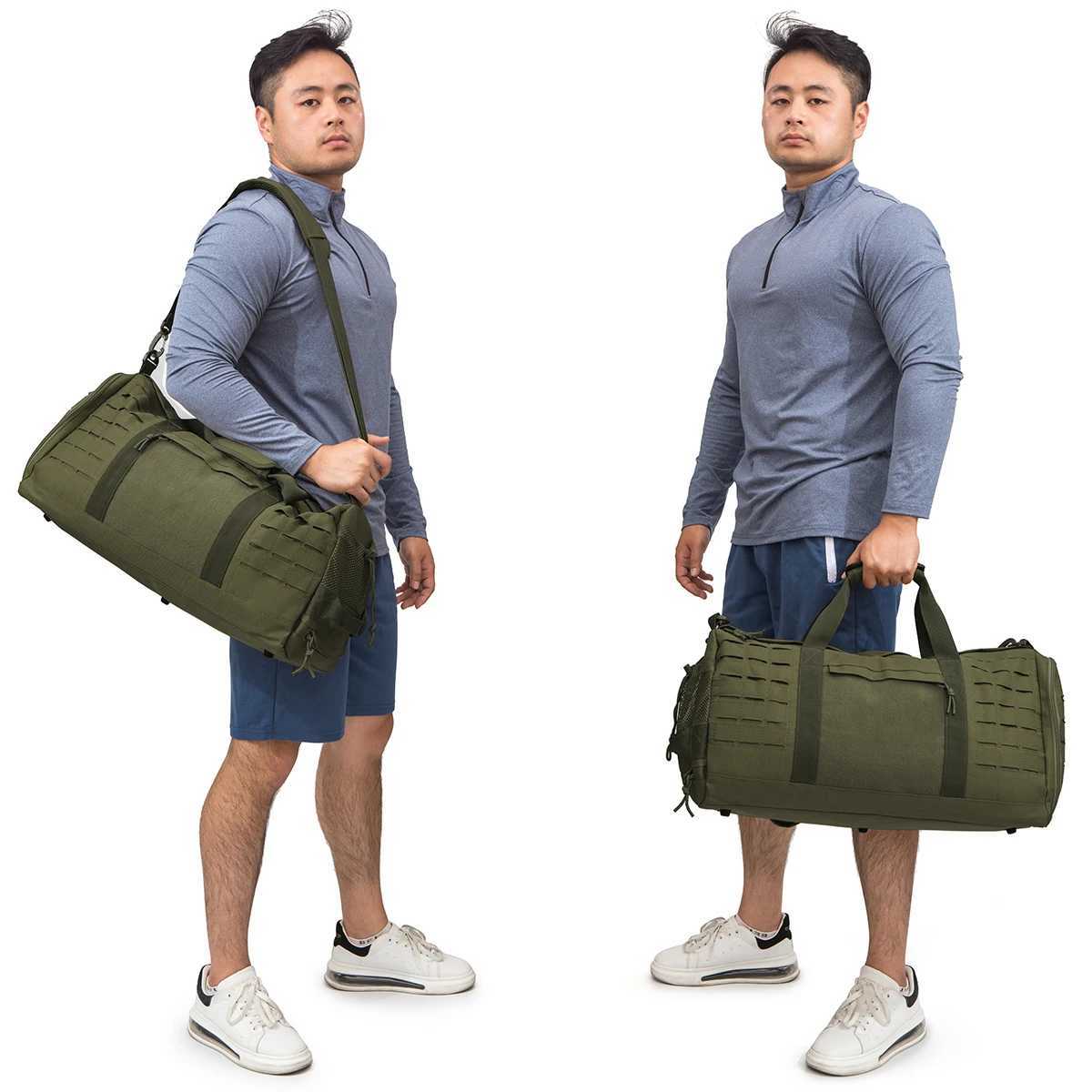 40L Tactical Travel Bag For Men Fitness Duffel Bag Basketball Weekender Bag carry on luggage Outdoor camping equipment W250618