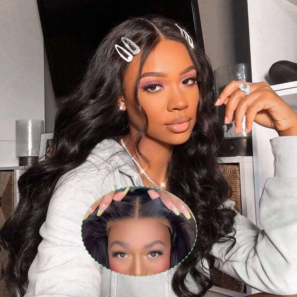 180 Density Body Wave 6x4 5x5 Wear And Go Glueless Wig Human Transparent Lace Closure Wigs For Black Women Bling Hair