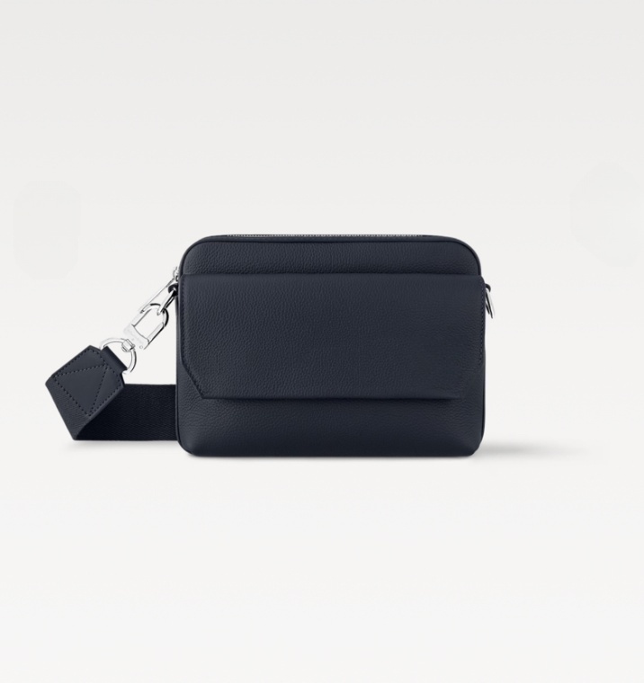 Designer Fastline Messenger Bags Purses Soft Leather Men Crossbody Purse Male Messengers Hommes Fashion Cross Body Man Shoulder Bag 22482 Black