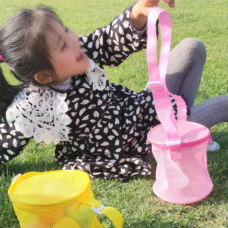 New Beach Children's Shell Outdoor Butterfly Dragonfly Shrimp Fishing Wild Picking Mesh Cylinder Storage Bag