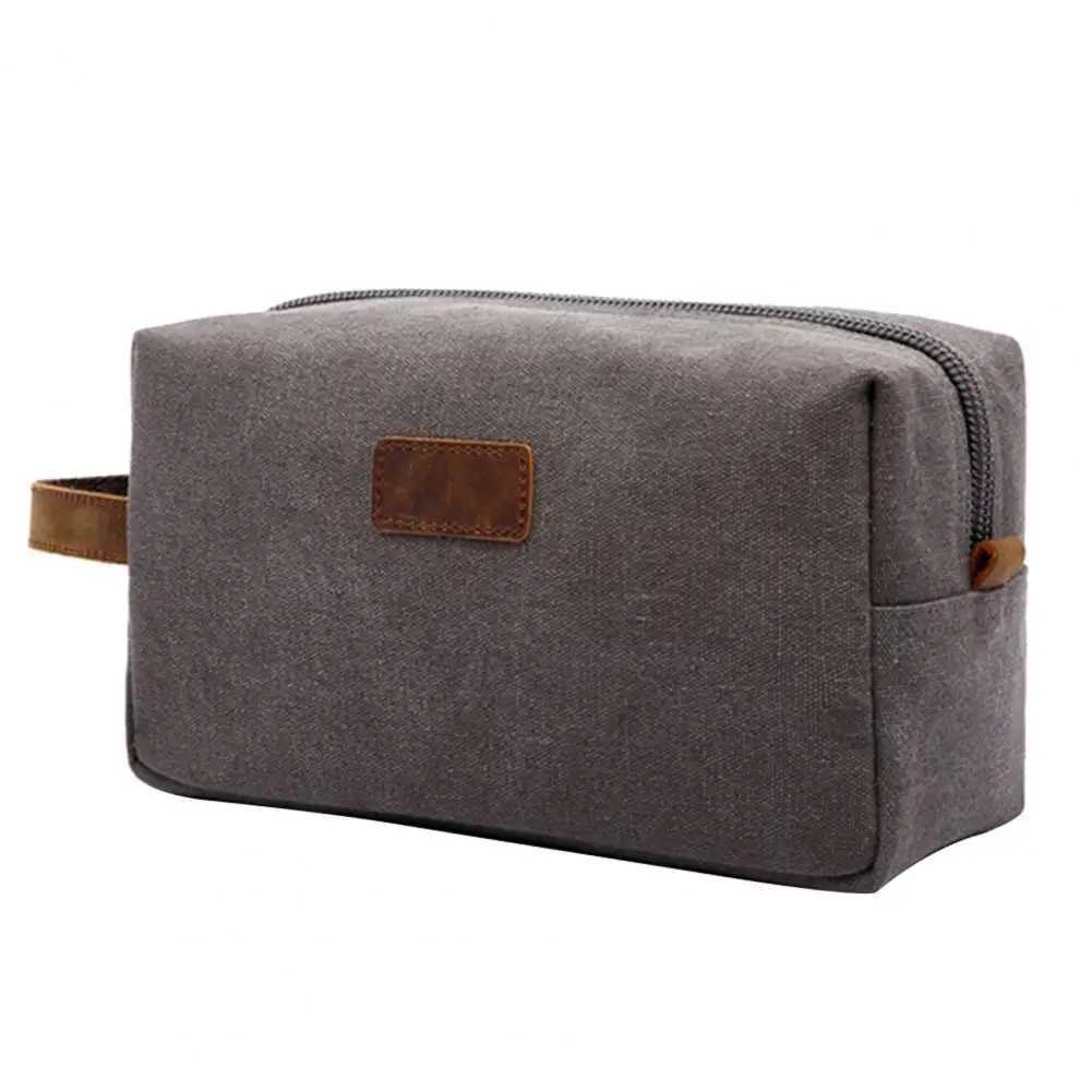 Portable Women Canvas Bag Wear-resistant Toiletry Bag Cosmetic Makeup Pouch Organizer Mens FAshion Zipper Bag For Travel W250618