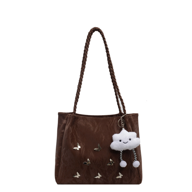 Free shipping designer Bag Butterfly Tote Bag Large Capacity Bag 2025 New Versatile Woven Bag Shoulder Bag Student Underarm Bag