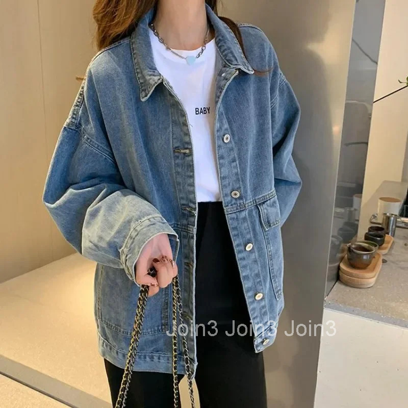 2025 New Arrivals Plain Cowboy Coat Woman Spring Autumn Denim Jacket for Women Fashion Y2k Clothes Cowgirl Clothing in Promotion