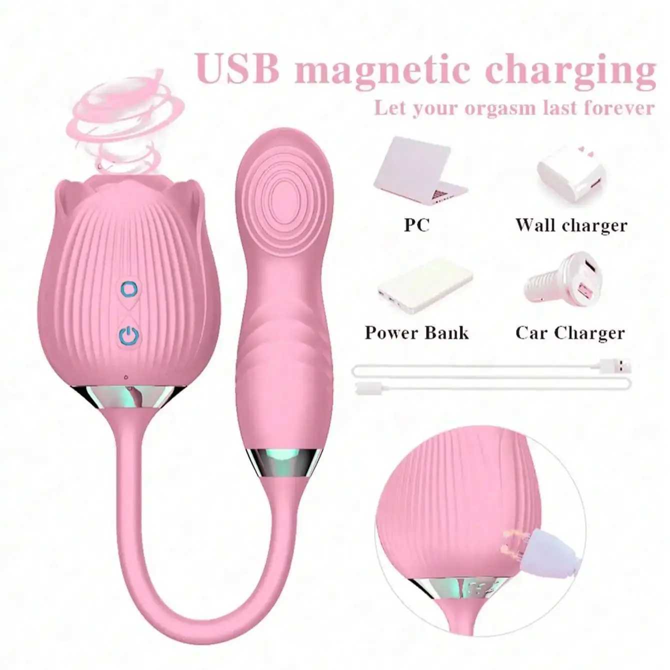 Sex Vibrator Couple Nipple Clitoris Stimulator 2 in 1 Sucker and Telescopic Dildo for Adult Women Vagina Massage Rose Vibrators XJ250618