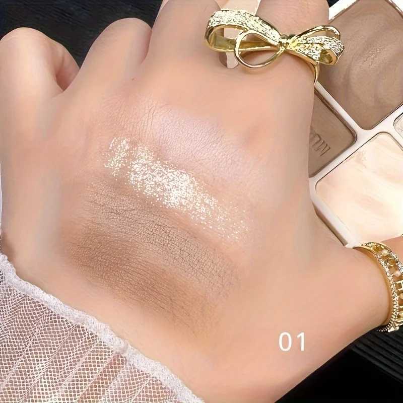 4 Colors Matte Highlighter Bronzer Palette 1pc Face Shading Grooming Powder Long-Lasting Contouring Bronzer Cosmetic Makeup XJ250618