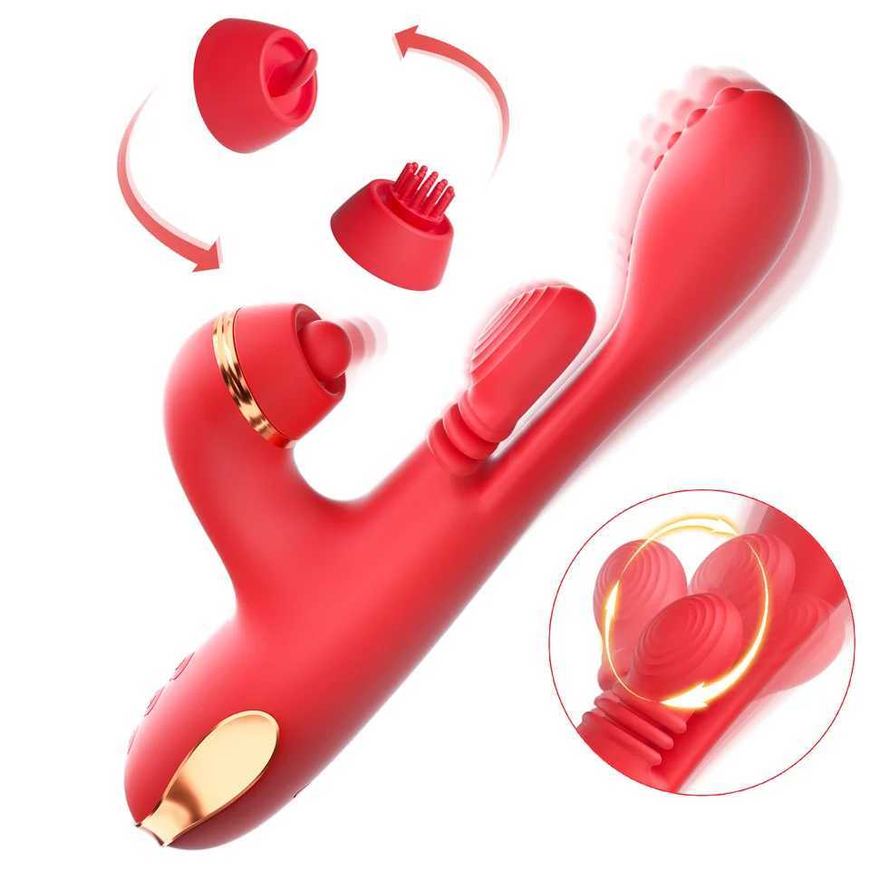 5 IN 1 Thrusting Dildo Vibrator for Women G Spot Vibrator Clitoris Stimulator Female Masturbator Adult Sex Toys W250618