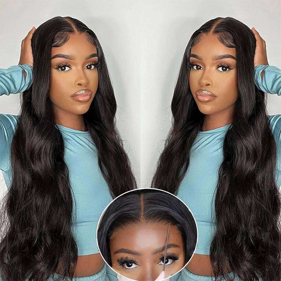 Glueless Pre Cut Body Wave 9x6 7x5 Lace Closure Human Hair Wigs for Black Women 4x6 5x5 Transparent Wig Ready to Wear