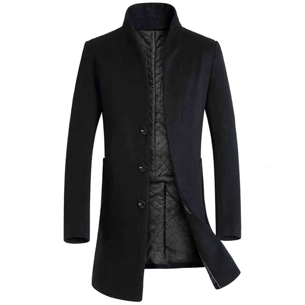 Elegant Unisex Stylish Overcoat For Gentlemen: Classic Tailored Design & Practical Insulated Layered Garment