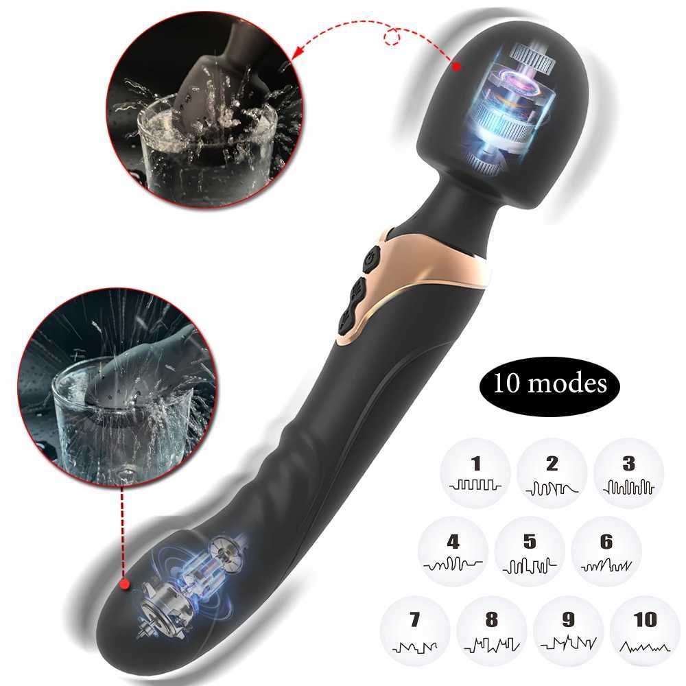 Powerful Dildo Vibrator Dual Motor Silicone Large Size Wand G-Spot Massager Sex Toy For Couples Clitoris Stimulator for Adults XJ250618