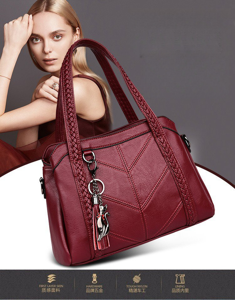 Free Shipping 2025 New Designer Bag Tassel Fashion High-quality Shopping Bag Large Capacity Solid Color Women's Shoulder Handbag
