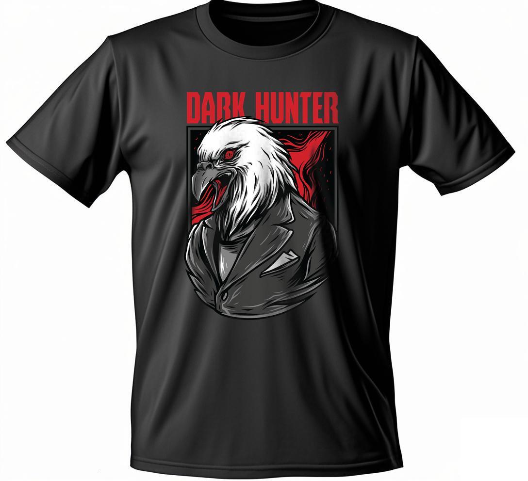 T Shirts Men S-3XL black crow Short sleeve Round collar bird White Cotton
