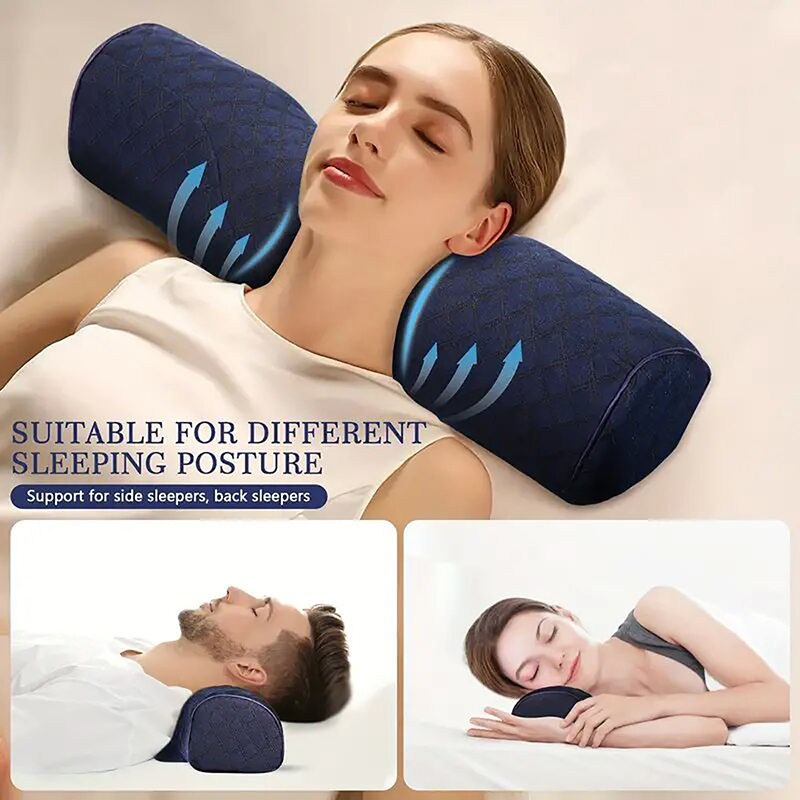 Cervical pillow protects the strength of vertebra and helps sleep. memory cotton single small cylinder repair pillow