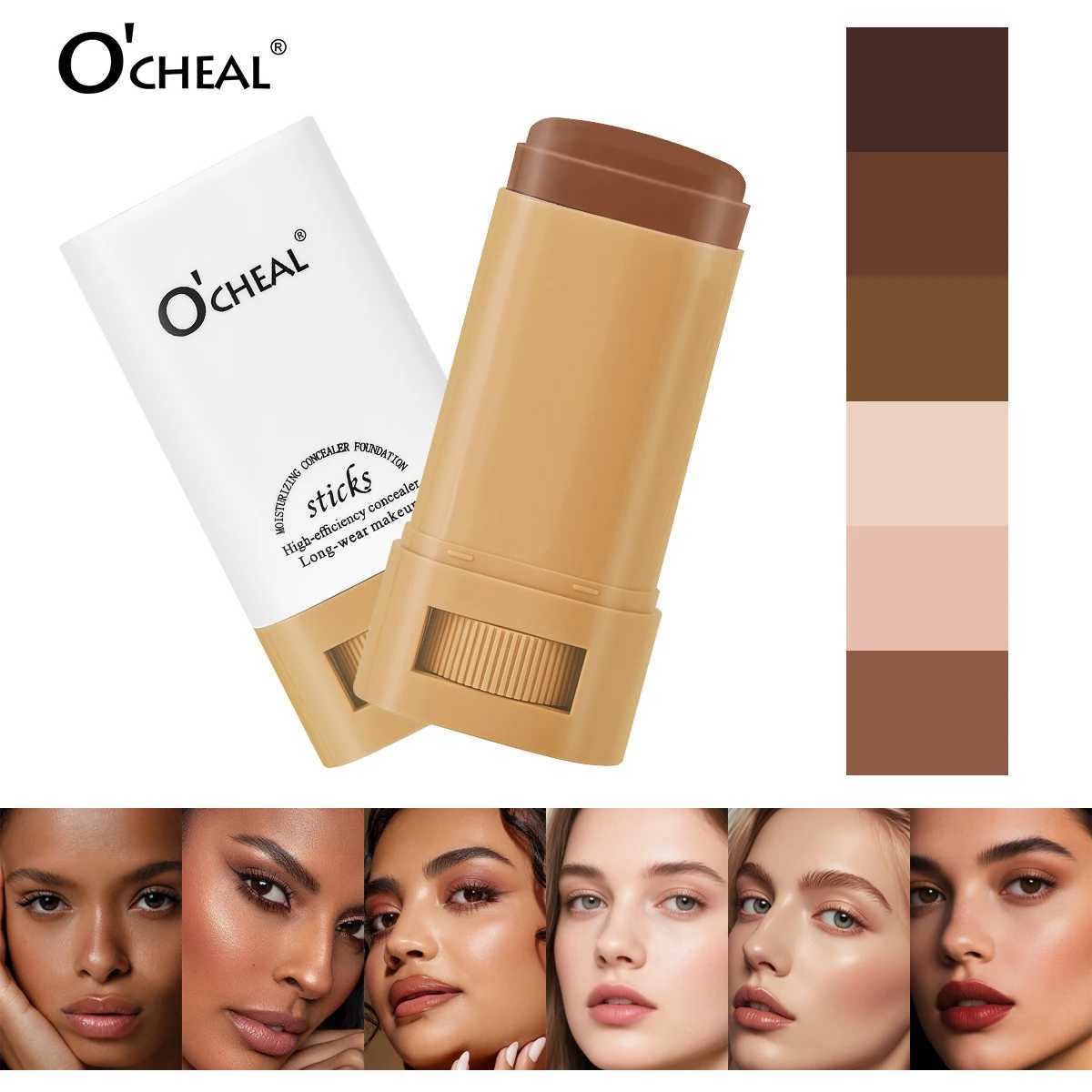 Ocheal Face Foundation Sticks Moisturizing Concealer Contouring Cream Matte Bronzer Face Brighten Makeup Beauty Cosmetic XJ250618