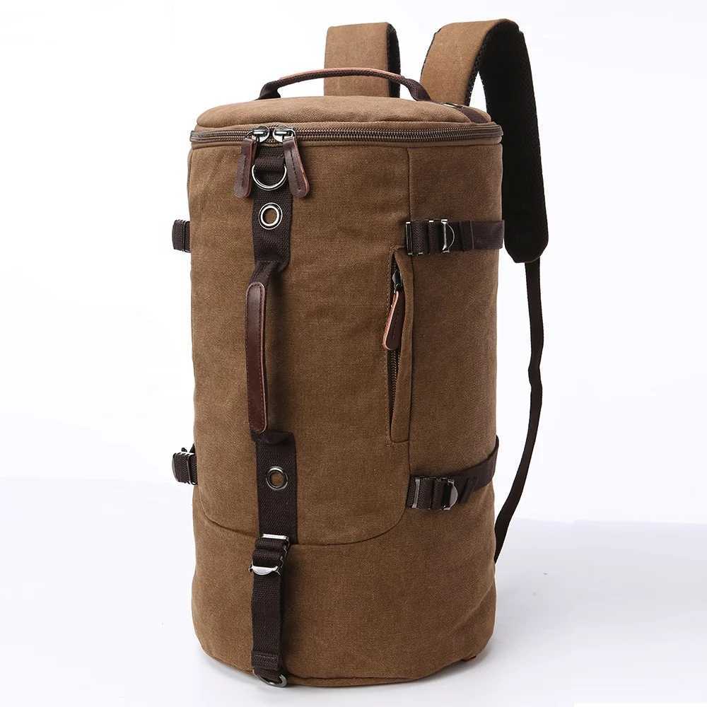 Fashion Canvas Handbag Men Women Carry On Travel Luggage Bag Outdoor Duffel Bag Casual Large Capacity Weekend Shoulder Bag W250618