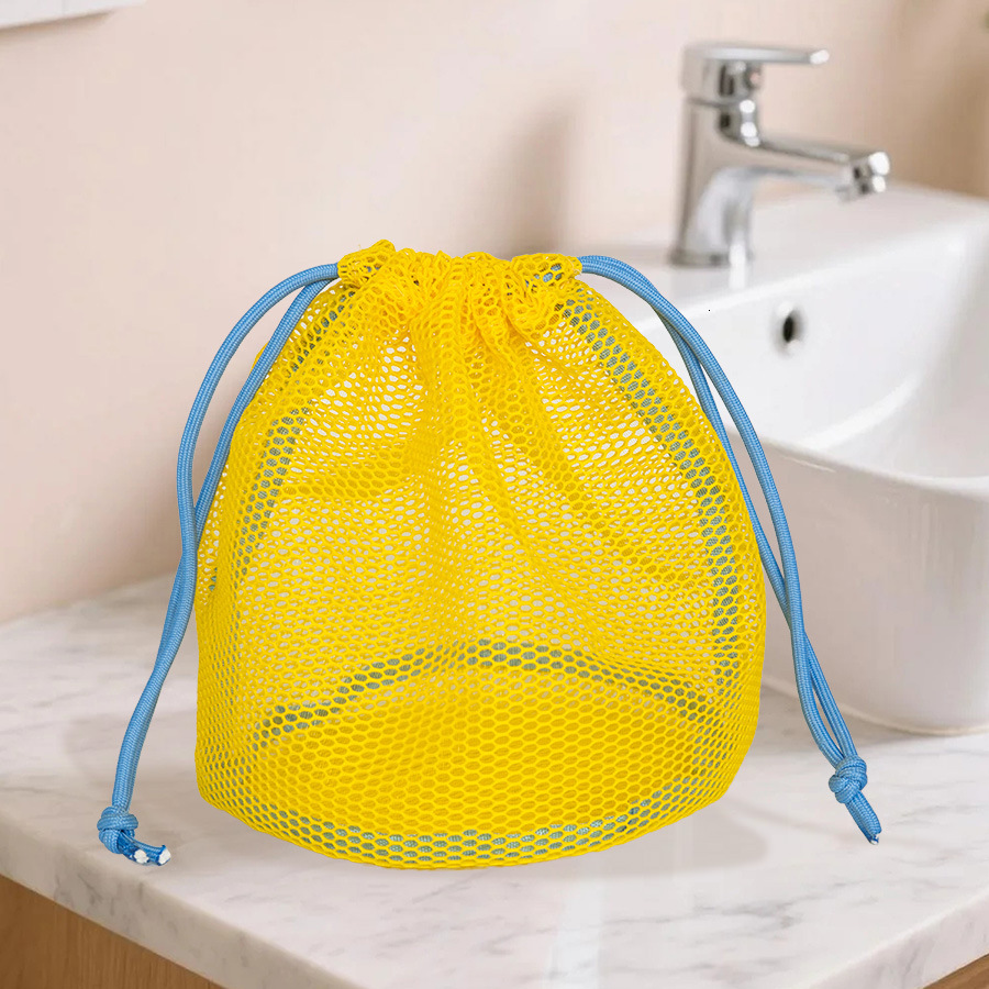 New Dopamine Drawstring Makeup Portable Pouch Drainage Storage Travel Toiletry Mesh Bag