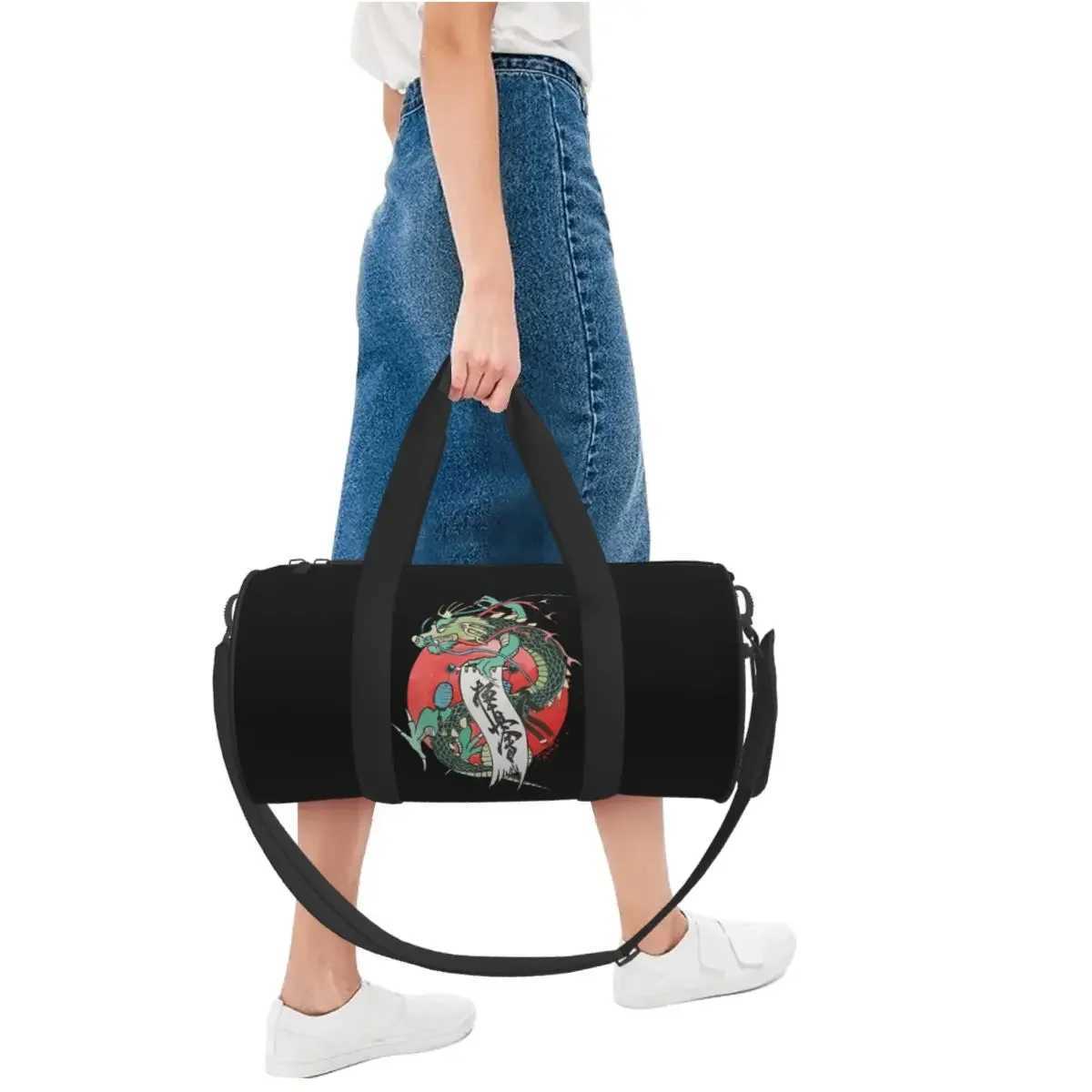 Kyokushin Shodan Dragon Gym Bag Oxford Sports Bags Large Travel Training Custom Handbag Novelty Fitness Bag For Men W250618