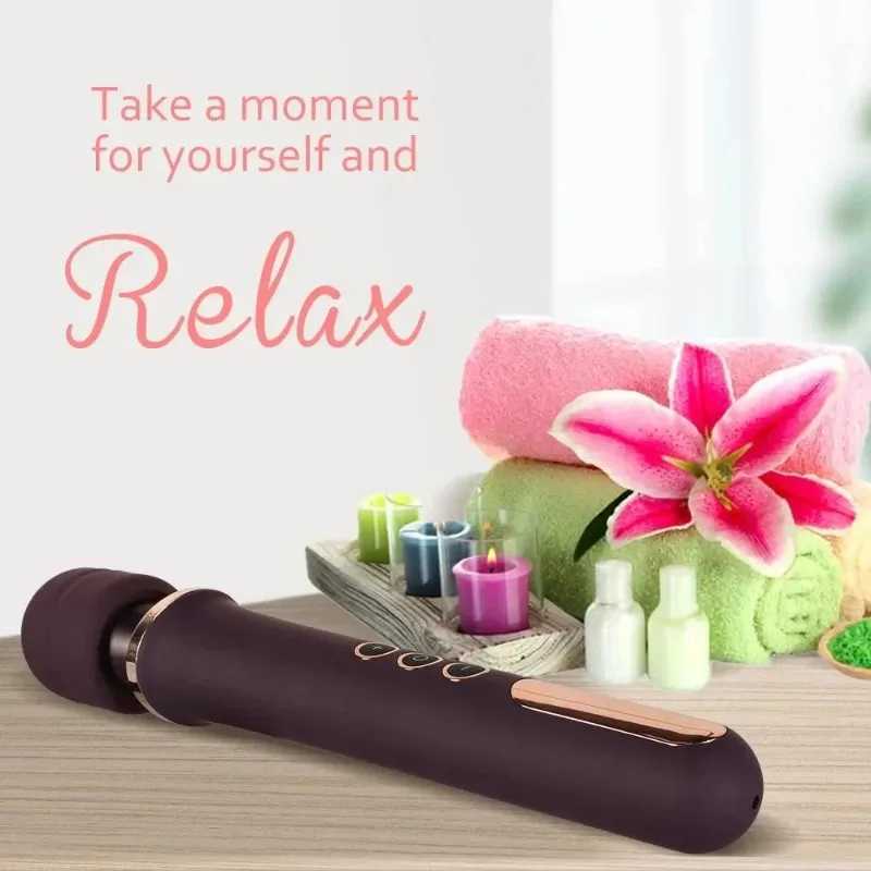 YUKUI Huge Magic Handheld Massager Wand Clitoris Stimulation for Women Big Size AV Stick 10 Speed Vibrator Foreplay Adult Toy 18 XJ250618