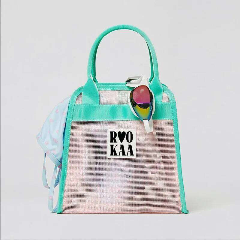 Handbag Beach bag Mesh Wash Storage Bag Color Matching Swimming Hollow Drain Bath Travel Mesh