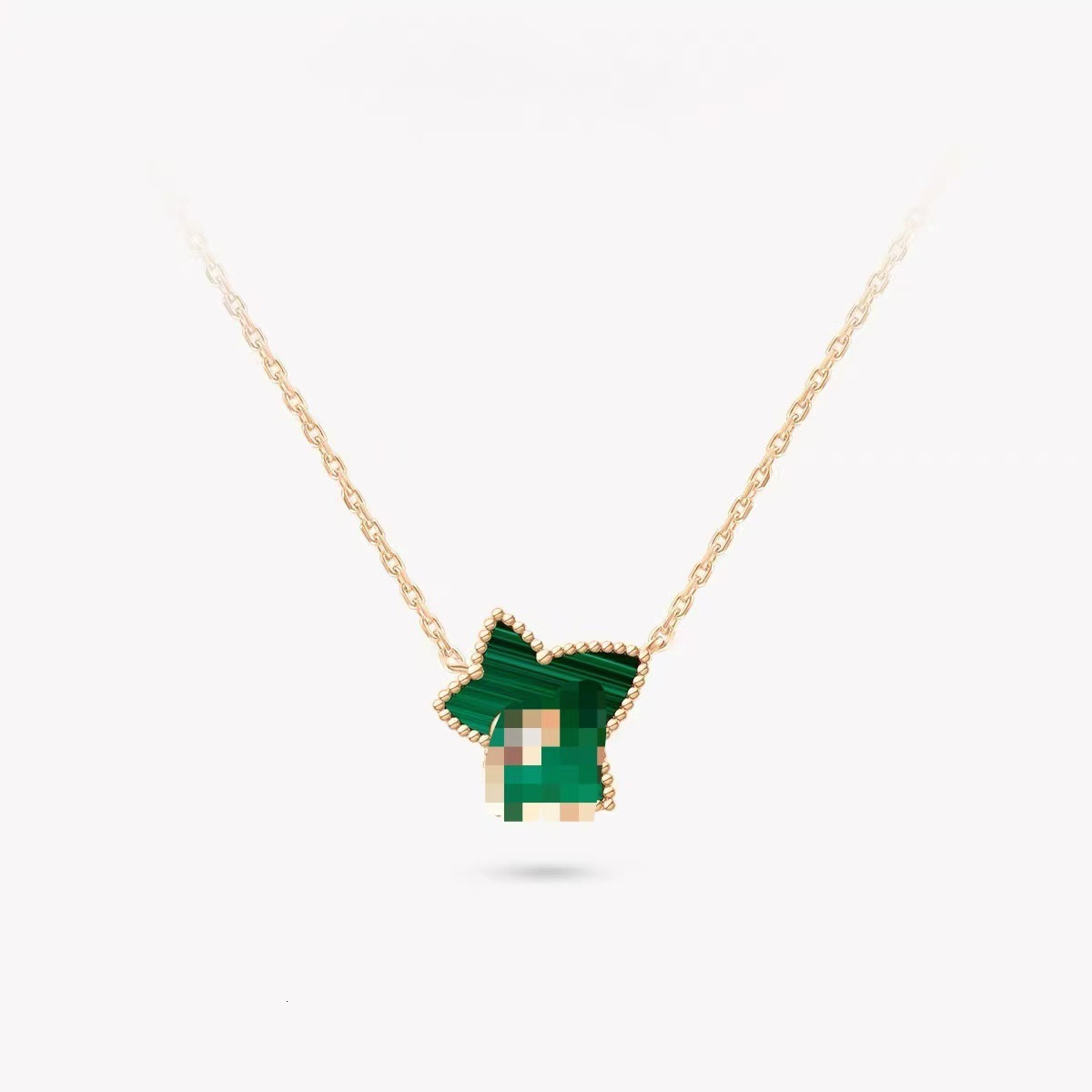 Fashion Light Style Personality Simple Dia-Studded Ivy Necklace Pendant for Women Titanium Steel Versatile Maple Leaf Jewelry