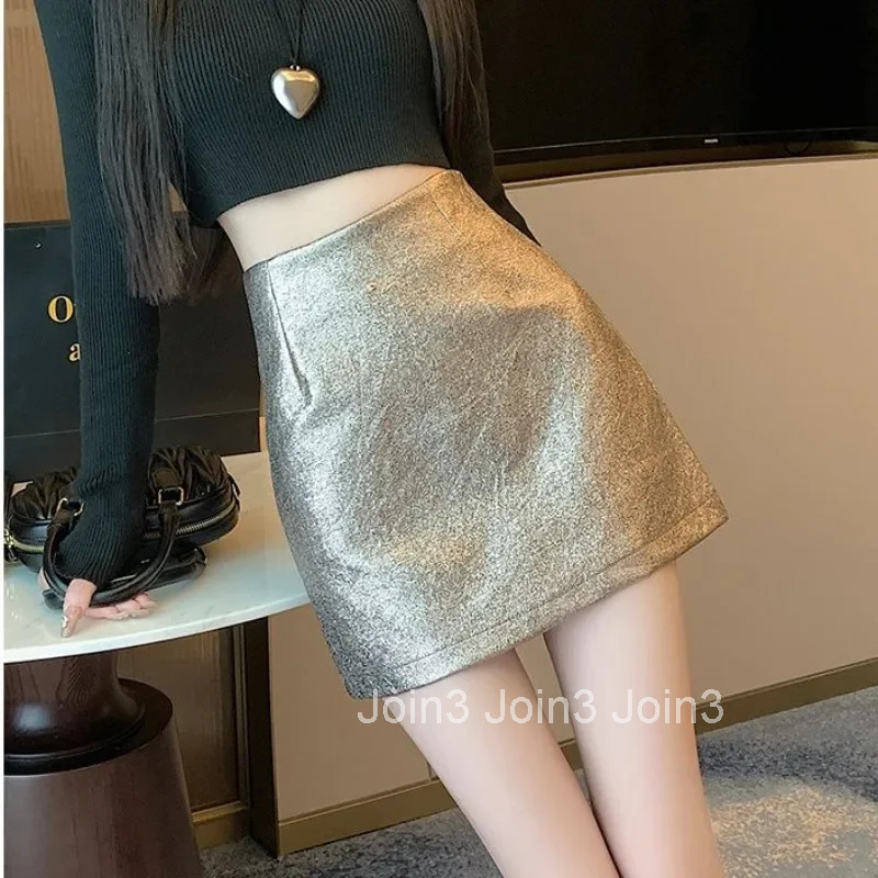 Short Tight High Waist Skirts for Women Wrap Gyaru Mini Korean Fashion Streetwear Style Modest New in Quality A Line Woman Skirt