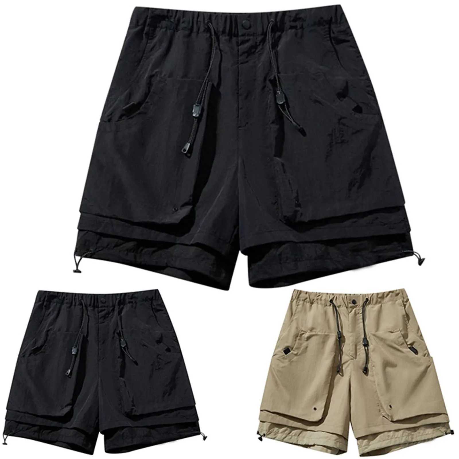 Men Swim Trunks suit Mens Cargo Functional Shorts Loose Straight Leg Fifth Heavy Industry Sports Pants mens clothing XJ250618