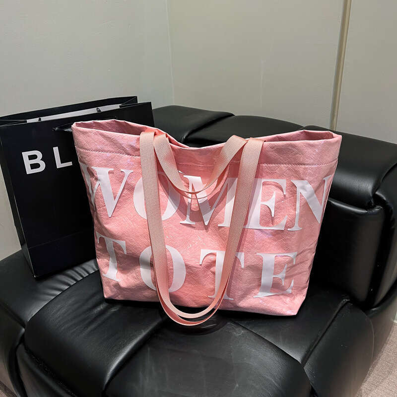 2025 Summer New Fashionable Letter Print Versatile PVC Handbag Large Capacity Tote Bag