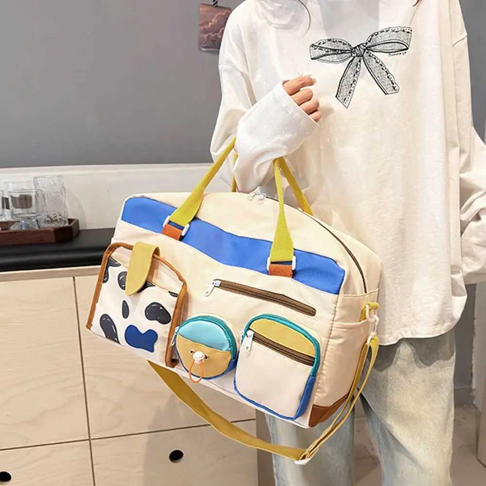 Kawaii Travel Duffel Bag Portable Wet Dry Separation Womens Fitness Handbag Crossbody Durable Gym Shoulder Bag Business Trips W250618