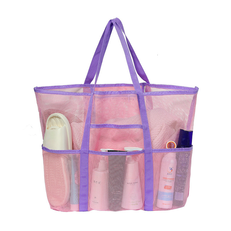 New Handheld Mesh Beach Multifunctional Portable Three-layer Swimming Toy Storage Toiletry Bag