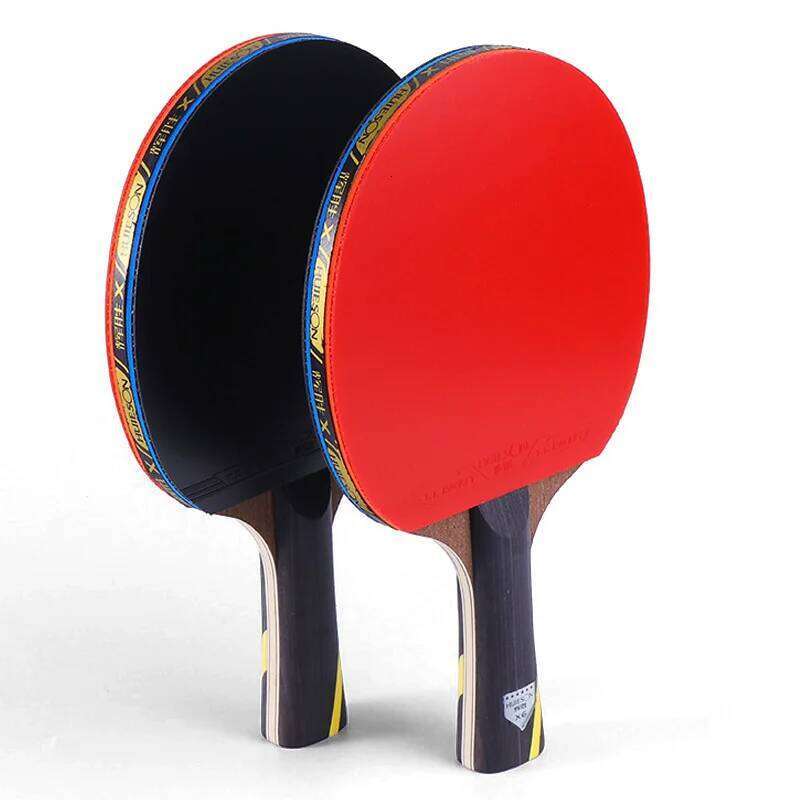 HUIESON 6 STAR Table Tennis Pcs High Performance Ping Pong Paddle Bat Racket 5 Wood 2 Carbon with Good Control