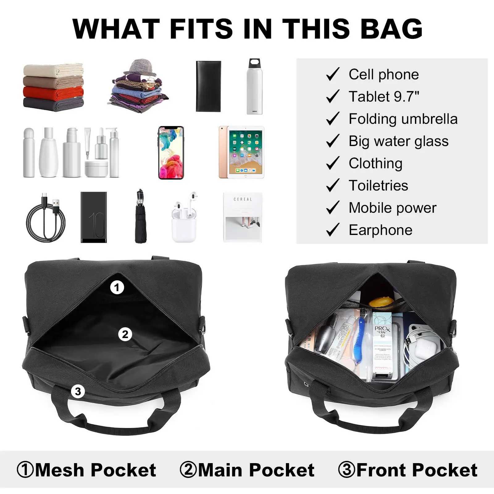 Any 35x20x20 Cabin Bag Under Seat RyanAIR Carry on Bag Sports Travel Duffel Holdall Hand Luggage 14L Unisex W250618