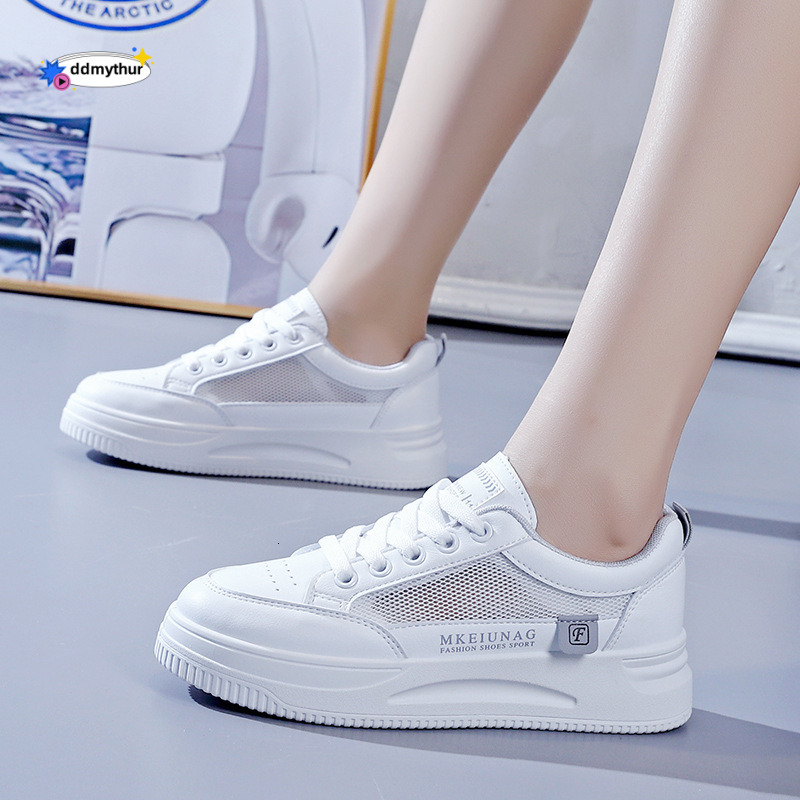 Spring Summer Ins Trend 2025 New Mesh White Shoes Student Versatile Niche Sports Sneakers for Women ddmythur