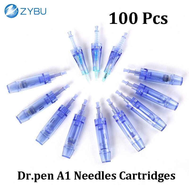 Dr Pen DermaPen Original Ultima A1 Cartridges - 100 Pcs Needles 12 24 36 42 Pin Nano & 3D/5D Silicones for Skin Treatments