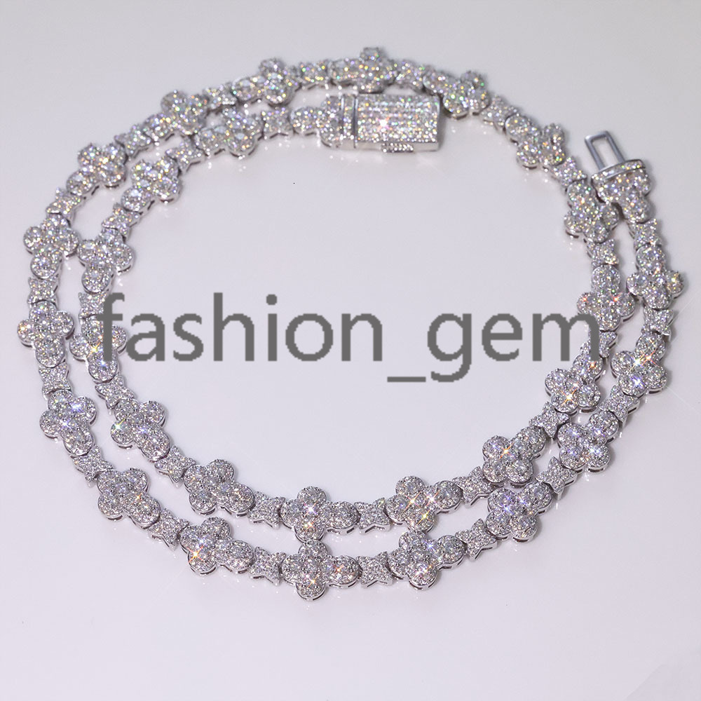 Moissanite Jewelry Cross Star Shaped Design Diamond Chain Can Pass Diamond Test 925 Sterling Silver Necklace for Men Women