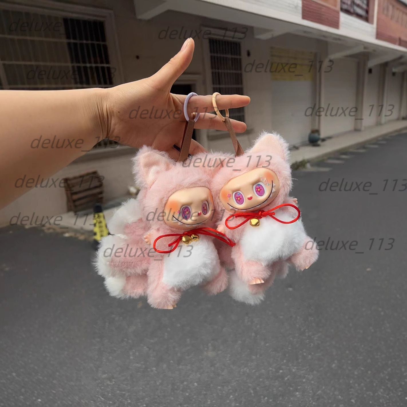 Nine-Tailed Fox LABUBU Bubble Labubu Mart Aron Plush Pendant Vinyl Doll Toy