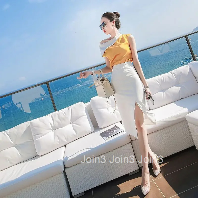 2 Pieces Sets For Women Ruffles Short Sleeve Sexy Mature Woman Outfit Skirt Summer Clothes 2025 Korean Style Promotion Full Y2k