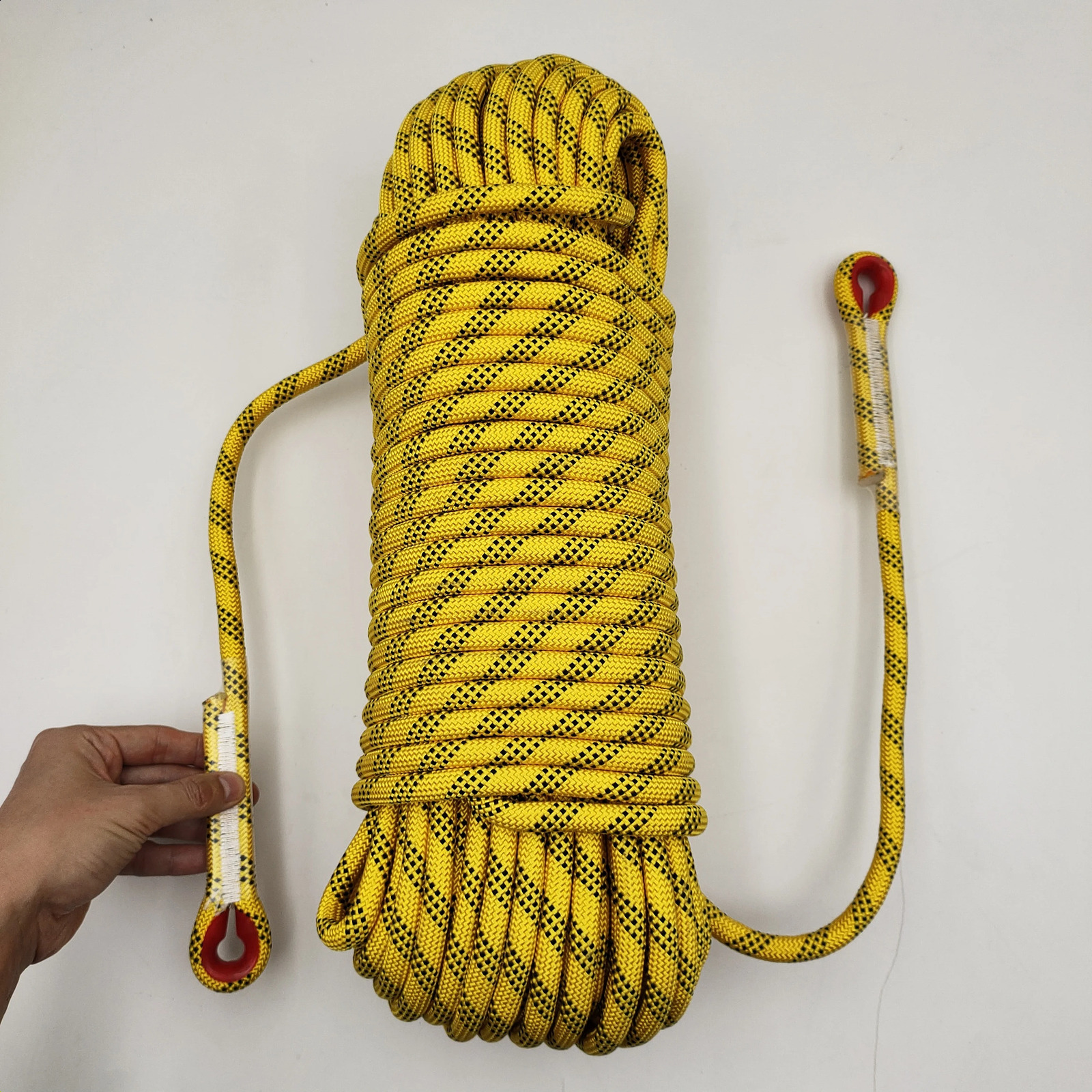 12mm 50m Outdoor Climbing Rope Escape Rescue Static Rope Rock Equipment Mountaineering Lifeline Emergency Survival Safety Gear 250617