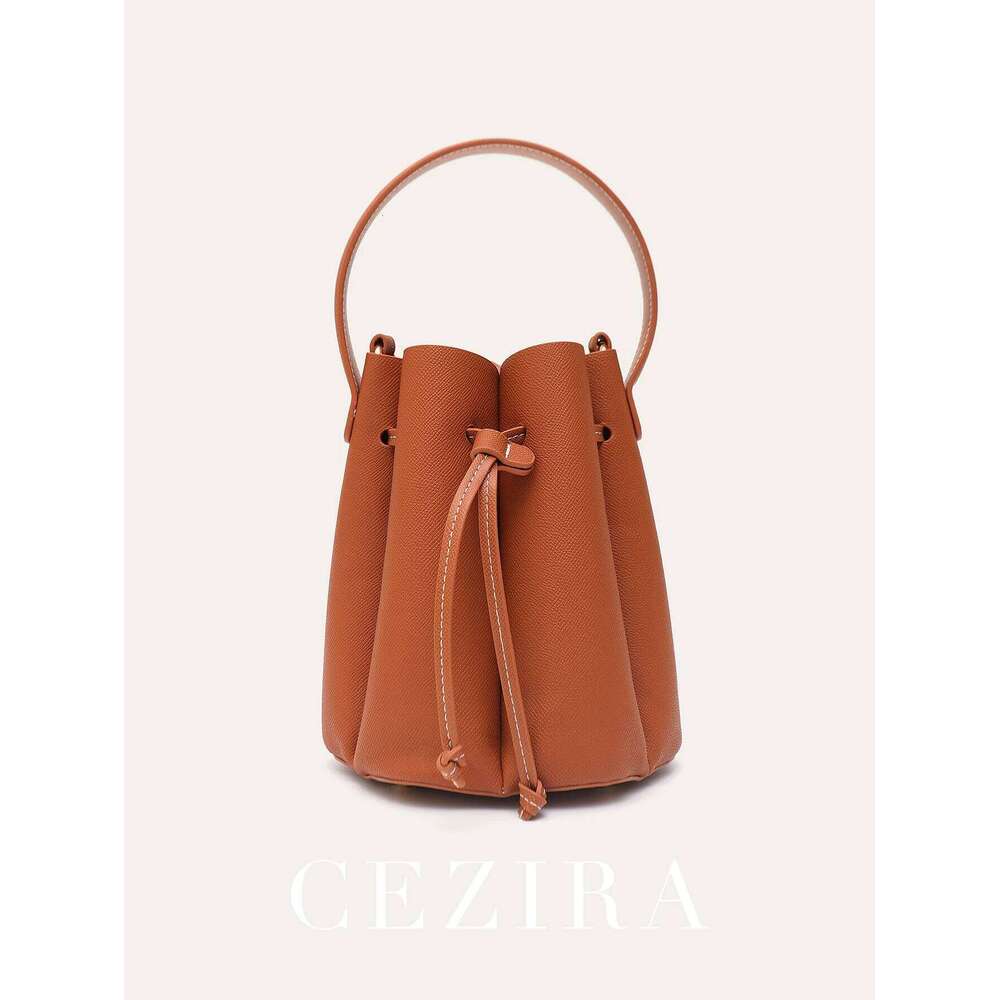 CR Women's Chic Design Top-Handle Bucket Bag PU Leather Patchwork Petals Shaped Drawstring Closure Shoulder Cross Body Handbag