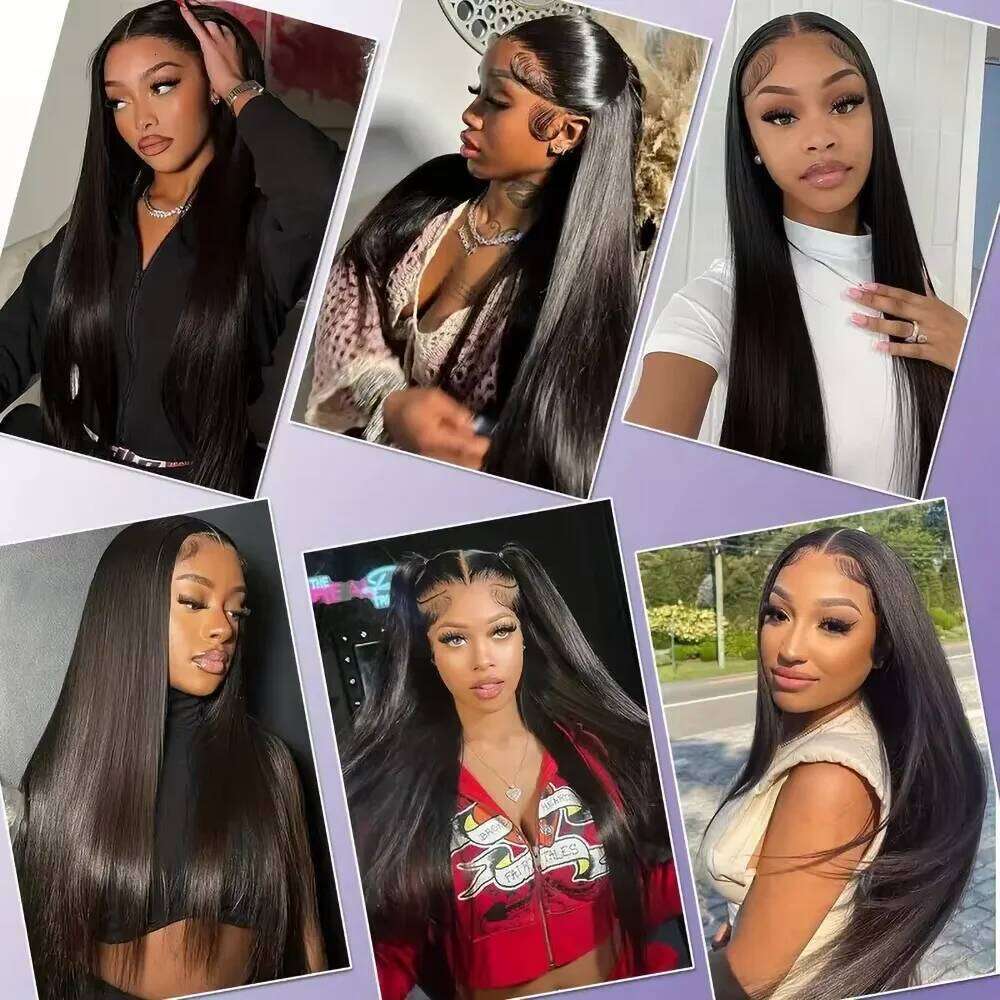 Straight Frontal 13x6 13x4 Front Human Hair Transparent Lace Wigs for Black Women 4X4 5X5 Hd Closure Wig