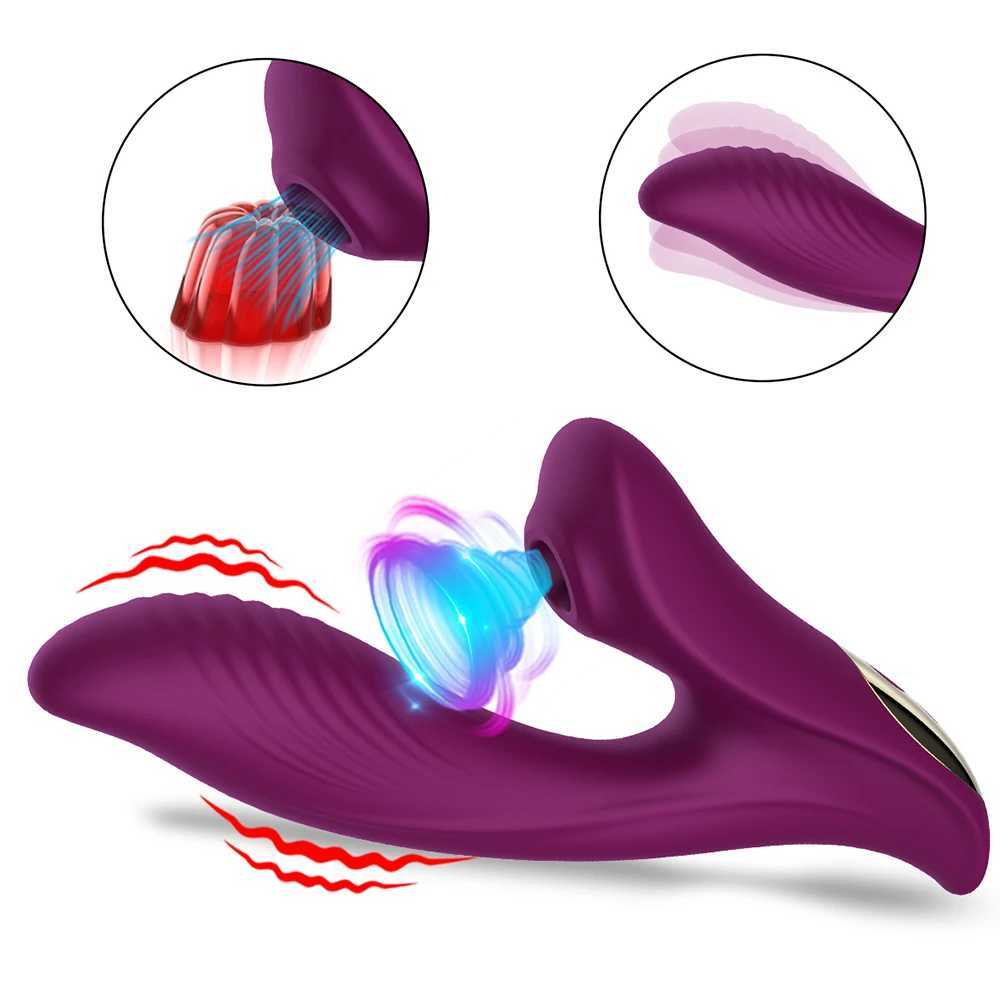 2 in 1 Sucking G-spot Vibrator for Women Clit Sucker Oral Sex Suction Clitoris Stimulation Female Masturbation Erotic Sex Toys W250618