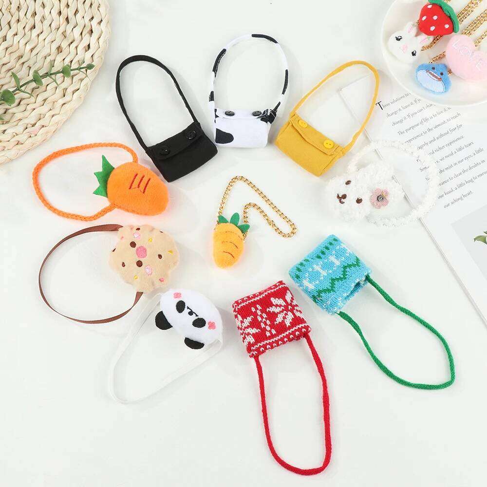 Labubu Bag Cartoon Animal Plush Bags Handbag Miniature Bag For Cm Idol Doll Clothes Accessories Changing Dressing Game Kids Toys