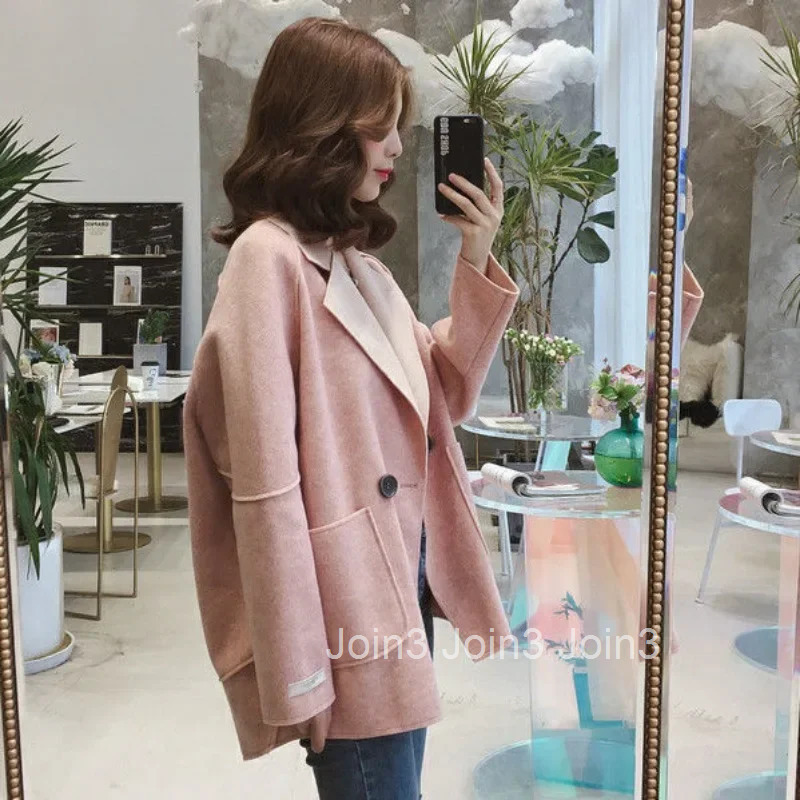 Solid Color Korean Style Womens Windbreaker Jackets Casual Long Sleeve Clothing Promotion Offer Vintage Female Coat Cheap Lined