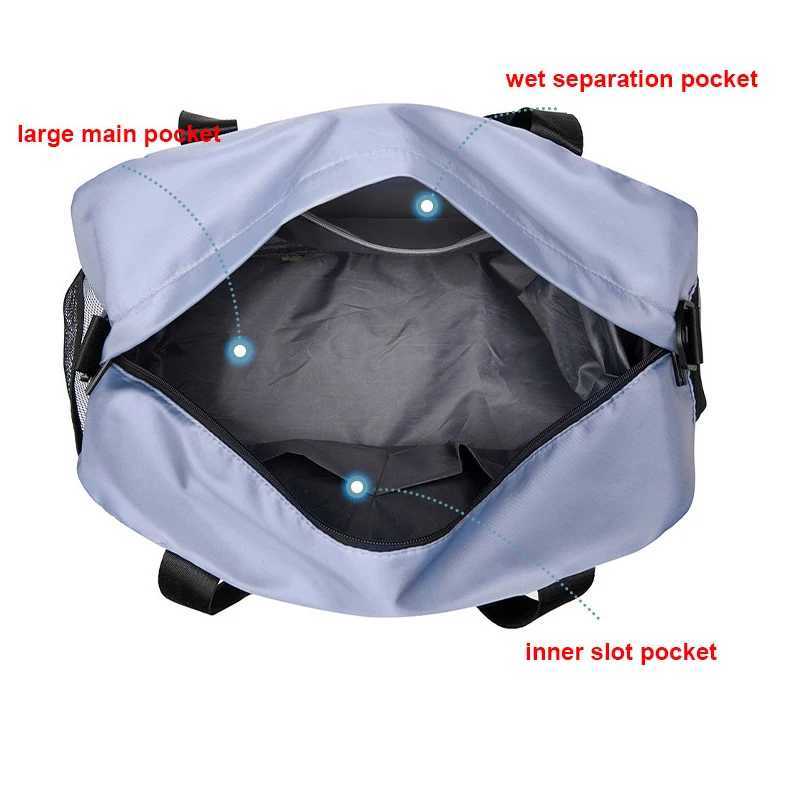 Large Fitness Bag Sports Handbag Women Dry Wet Shoes Pocket Single Shoulder Crossbody Swimming Yoga Gym Travel Backpack Duffel W250618