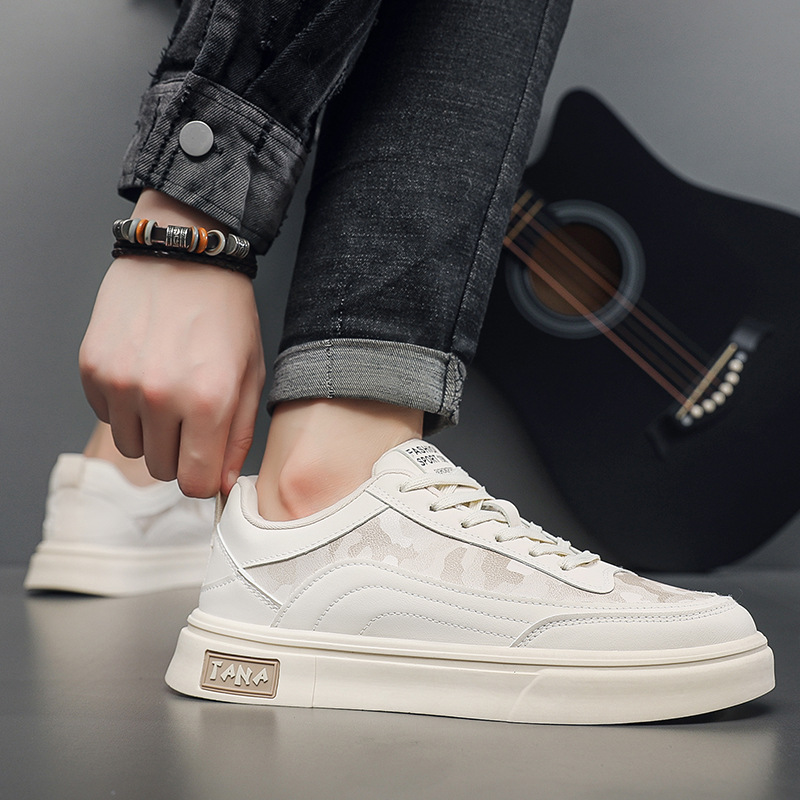 Designer Shoes, summer men's casual sneakers, trendy shoes, Korean version white sneakers, low-top lace-up, seasonal fashion sports shoes, free s