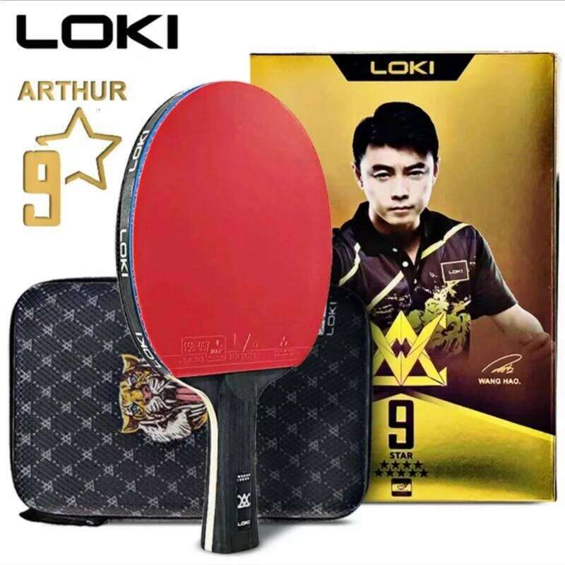 LOKI 9 Table Tennis Racket Professional 5+2 Carbon 6/7/8/9 Star Ping Pong Paddle Ultra Offensive with Sticky Rubbers